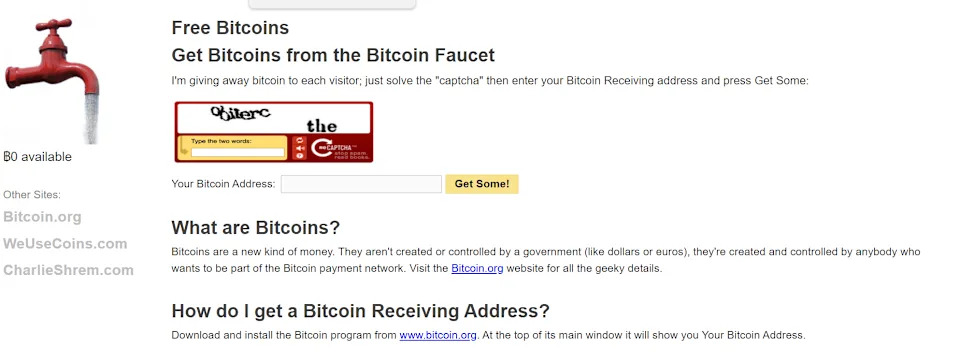 Free Bitcoin Faucet From 2010 Is All Set for a Comeback